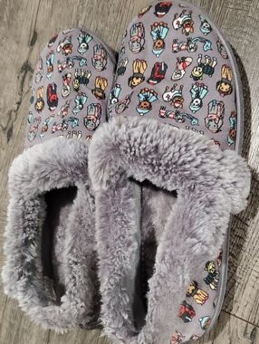 Skechers BOBS Plush Gray Slip-On Slipper